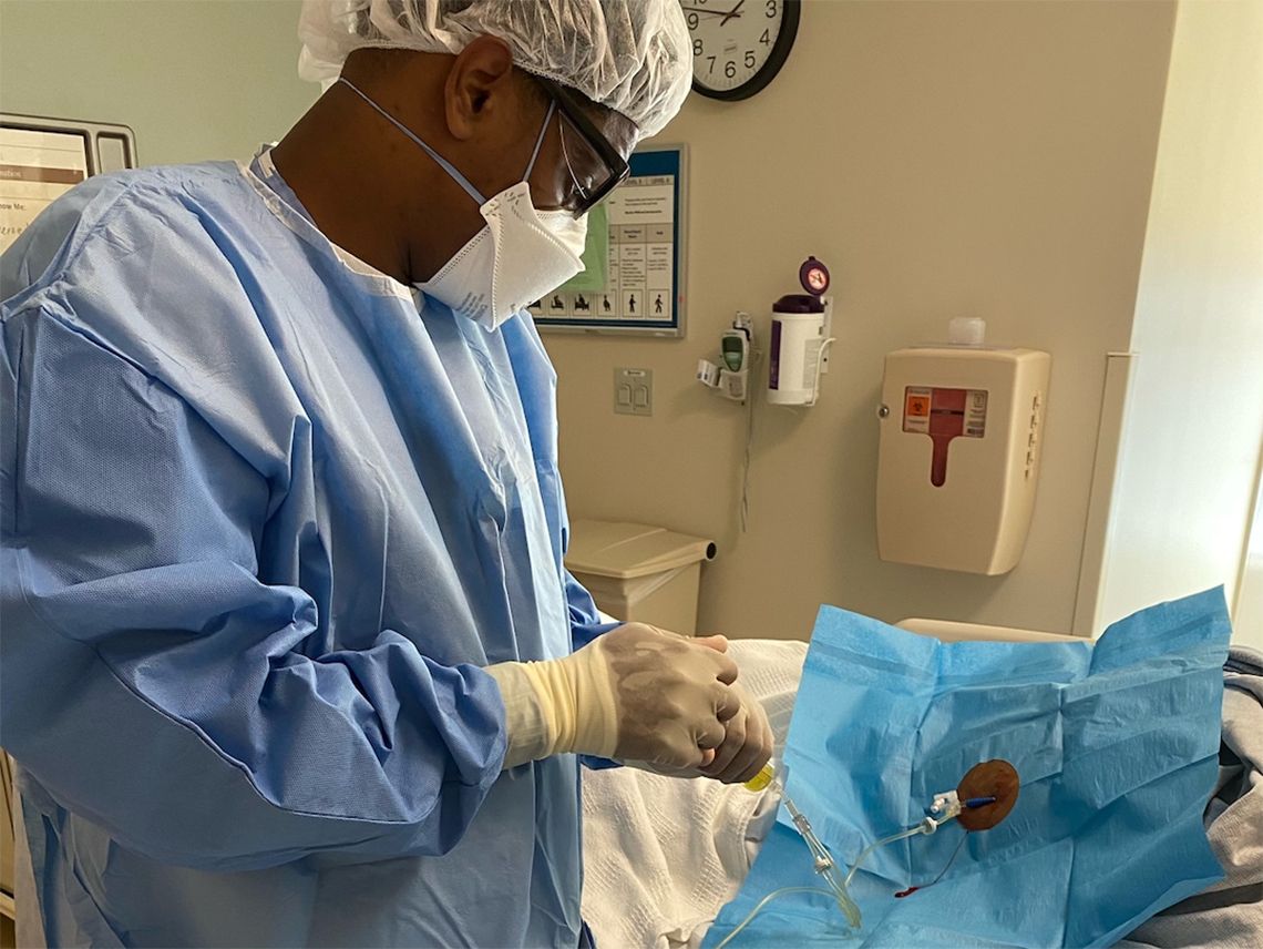 Fellow doing an operation